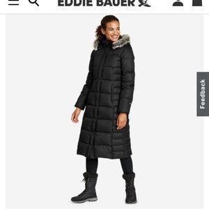 EDDIE BAUER black down midi!  BRAND NEW, never worn!!
